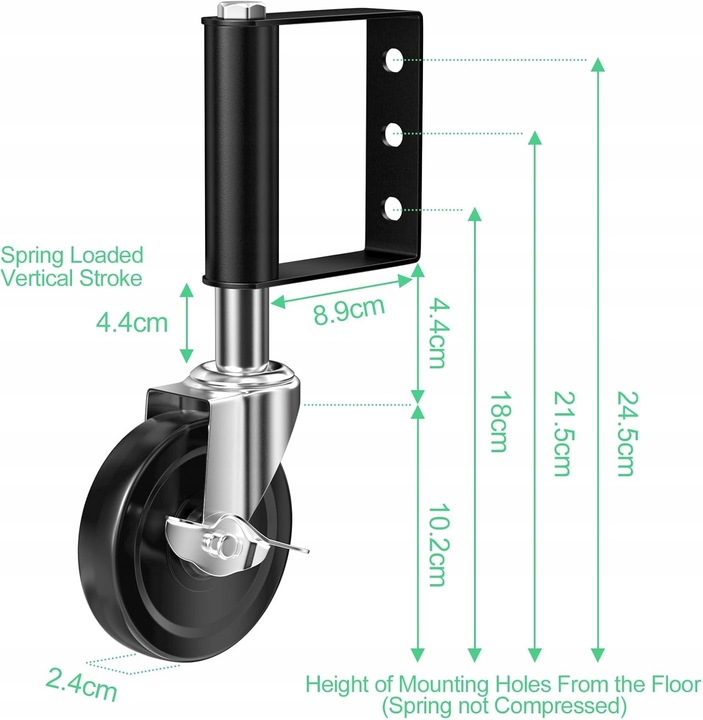 KÓŁKO KOŁO SPRĘŻYNOWE DO BRAMY OBROTOWE solidne 10CM 200KG KÓŁKA