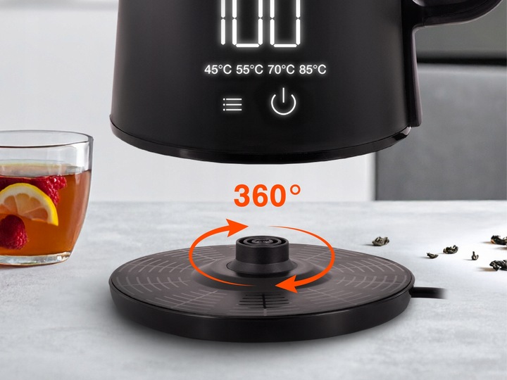 Czajnik bezprzewodowy z regulacją temperatury C515 czarny 2000W 5