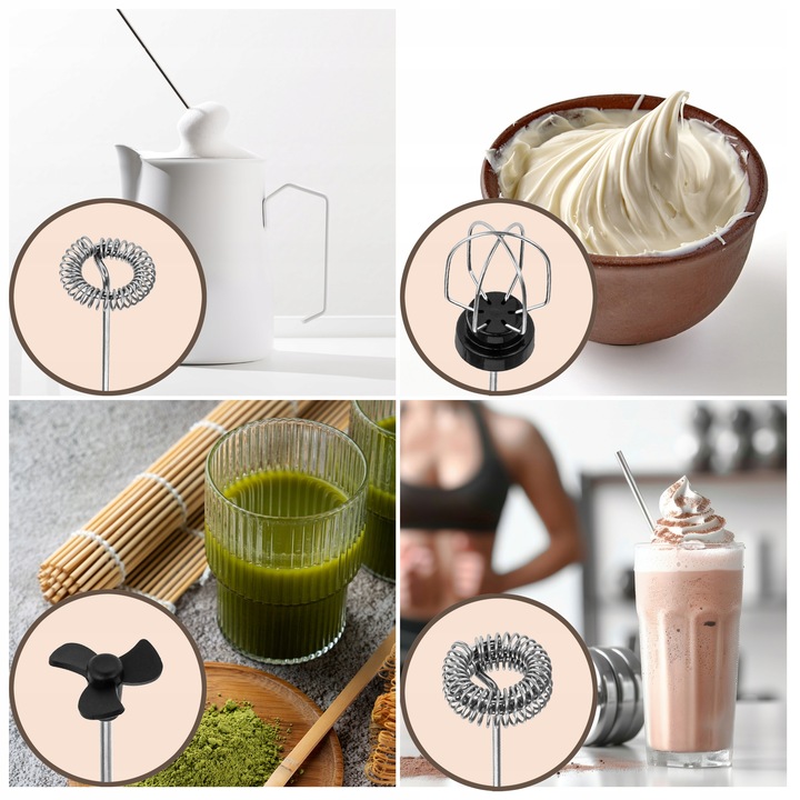 ELEKTRYCZNY SPIENIACZ DO MLEKA RĘCZNY 4W1 MINI UBIJACZKA DO MLEKA KAWY USB