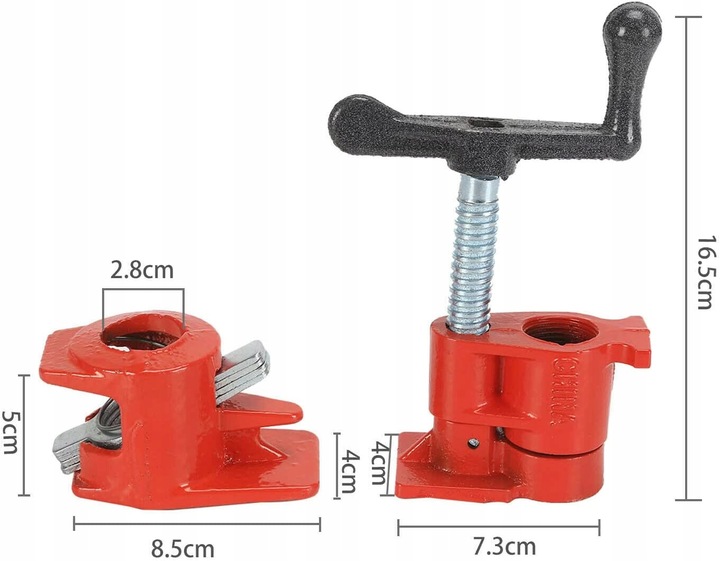 ŚCISK STOLARSKI RUROWY BEZKOŃCOWY 3/4" ZACISK 4SZT