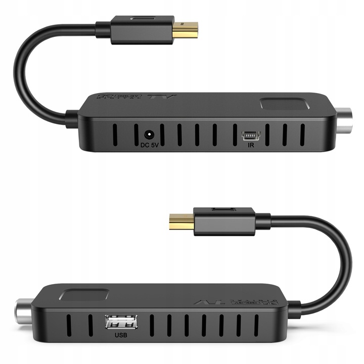 Tuner dekoder dvbt2 hevc mini stick tv naziemnej