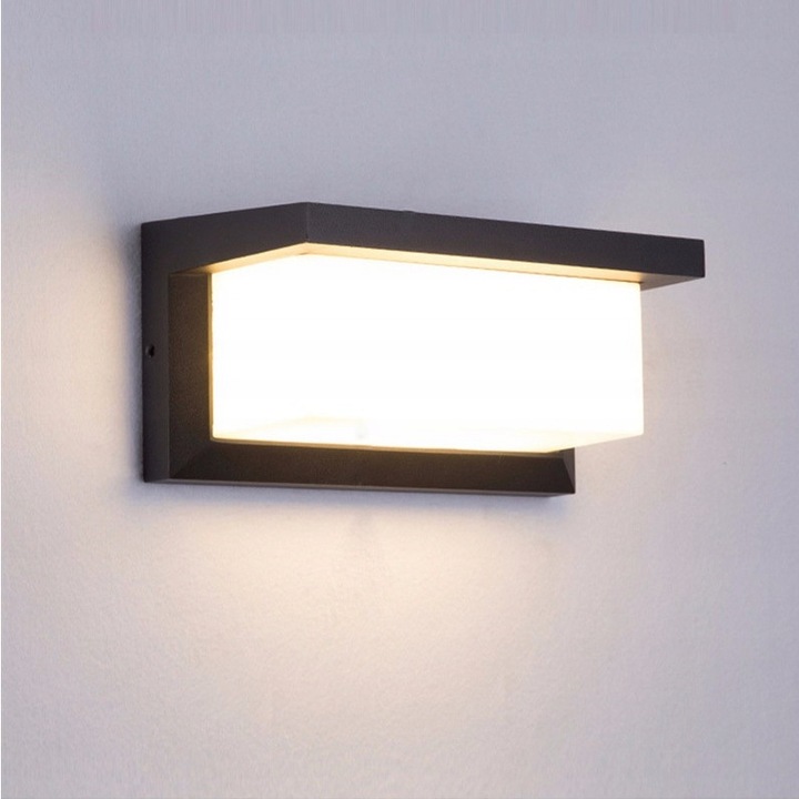 Lampa elewacyjna ogrodowa kinkiet zewnętrzny MODERN 12W LED czujnik