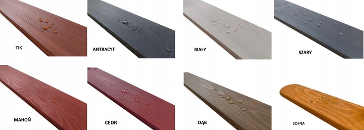 TRWAŁY IMPREGNAT / FARBA DO DREWNA OGRODOWEGO 20 KOLORÓW M&M Z WOSKAMI