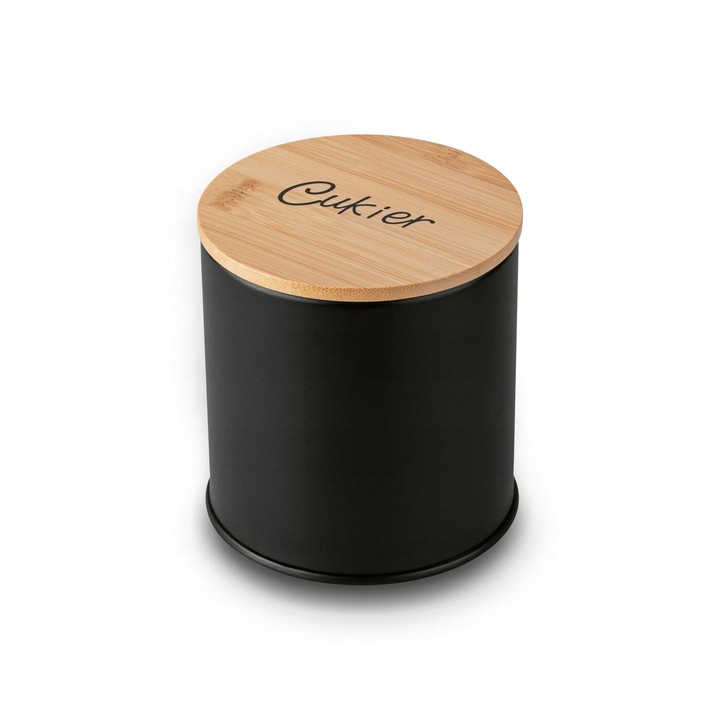 CHLEBAK CZARNY +3x POJEMNIKI KAWĘ herbatę CUKIER