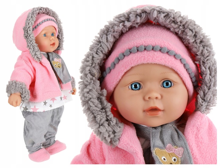 Lalka bobas jak żywa interaktywna DUŻA miękka mówi uczy 2 języki śpiewa 41