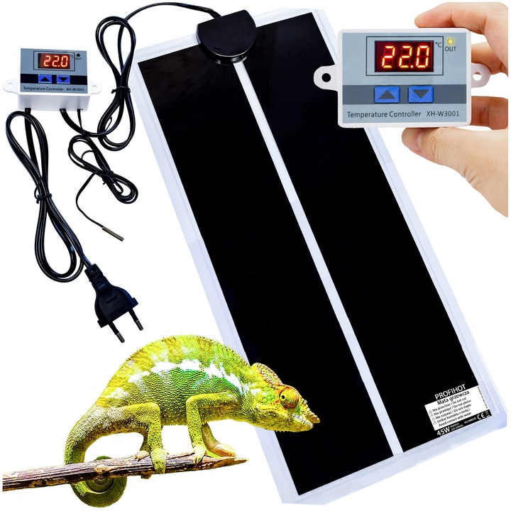 MATA GRZEWCZA GRZEJNA Z TERMOSTATEM TERRARIUM ROŚLIN SADZONEK 28x80cm 45W