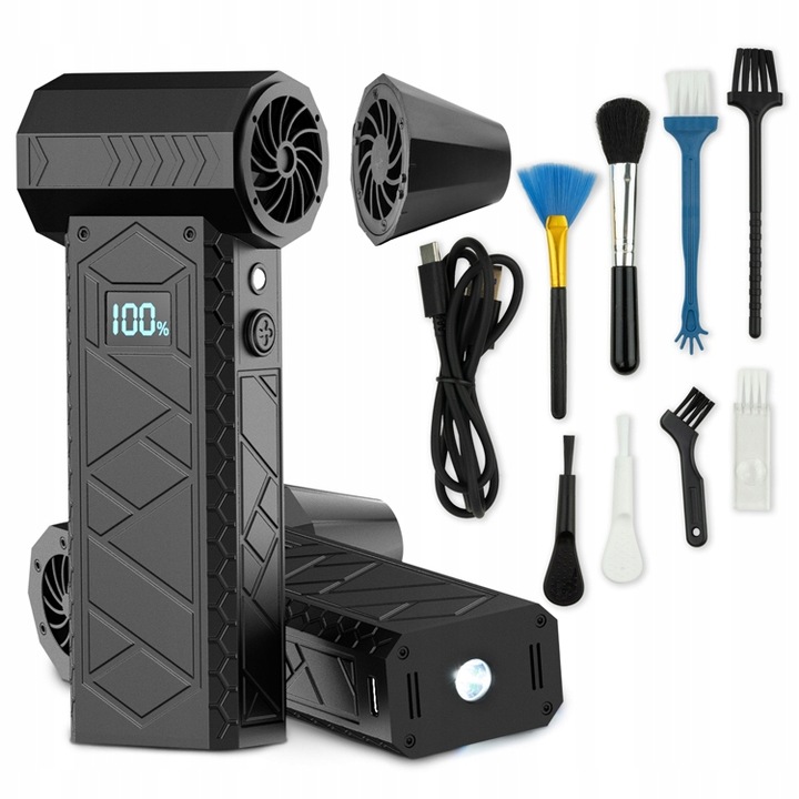 MINI DMUCHAWA DMUCHUŚ TURBO JET FAN NOWY MODEL 2025 LCD DZIEŃ OJCA