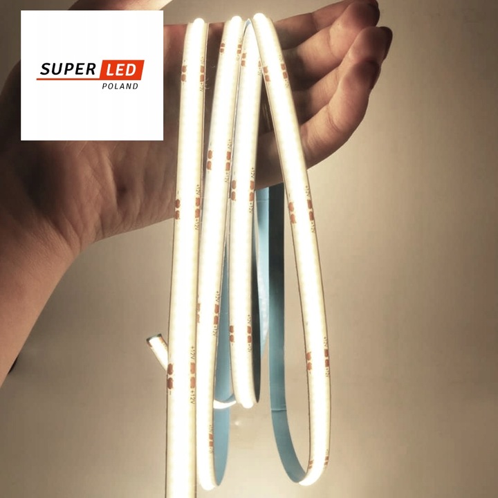 Taśma LED listwa COB 12V Neon Linia 5 metrów mocna neutralny 1080lm /