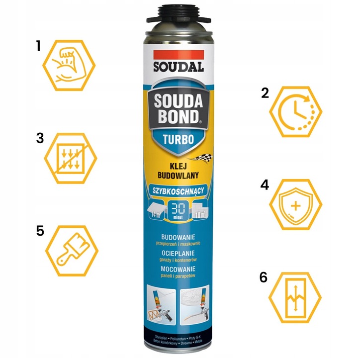 SOUDAL KLEJ SOUDABOND TURBO SZYBKI PIANOKLEJ 750ml