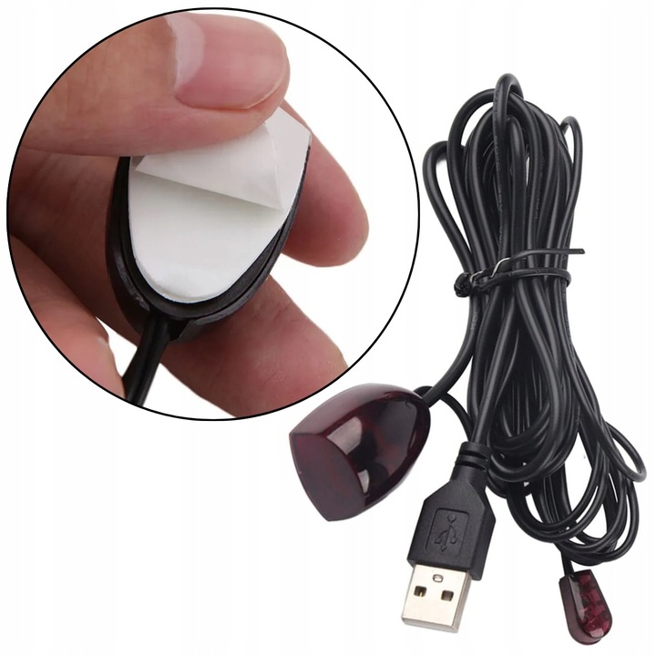 PRZEDŁUŻACZ PILOTA do zabudowy dekodera kabel przewodowy PODCZERWIEŃ IR