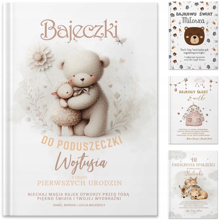 BAJKI dla dzieci Prezent na Dzień Dziecka Roczek Pamiątka Chrztu Z IMIENIEM