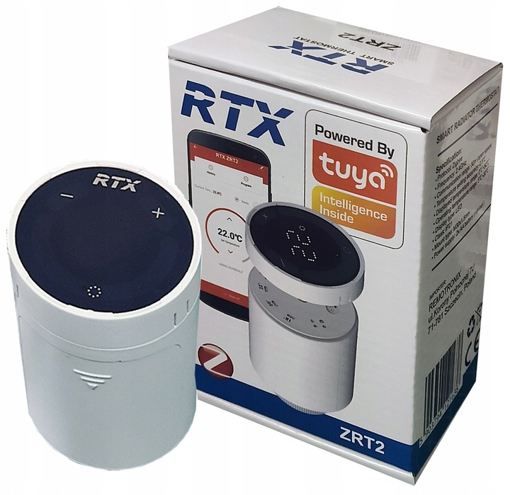 Głowica Termostat RTX do Grzejnika i Podłogówki +Zdalny Czujnik ZigBee