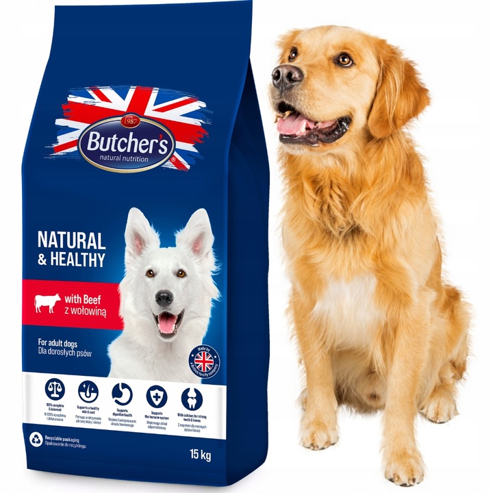 Sucha karma dla psa BUTCHER'S z wołowiną 15kg
