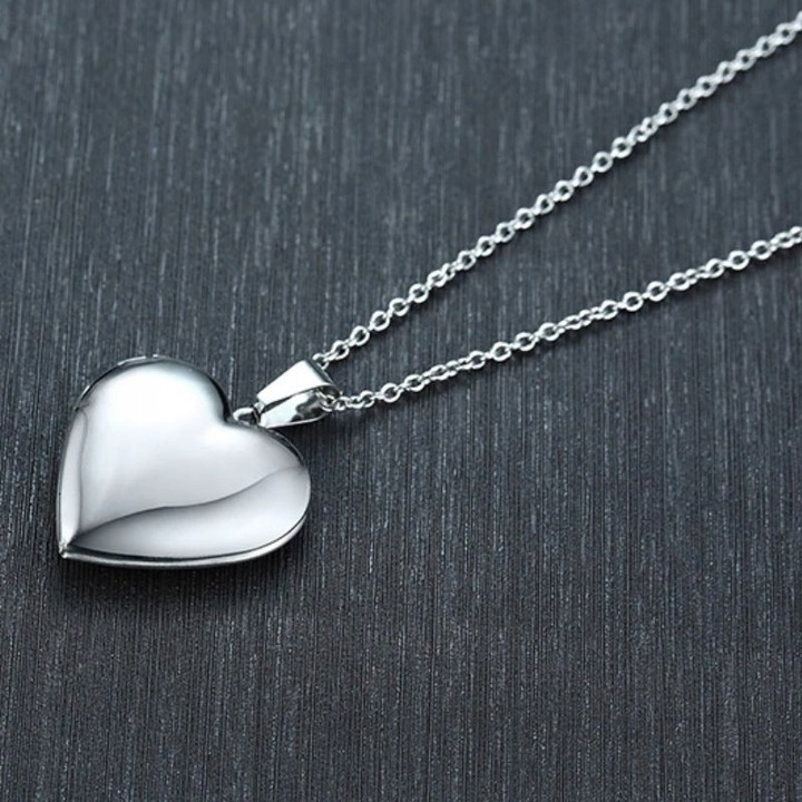 ŚLICZNY OTWIERANY WISIOREK GRAWER SERCE ZDJĘCIE