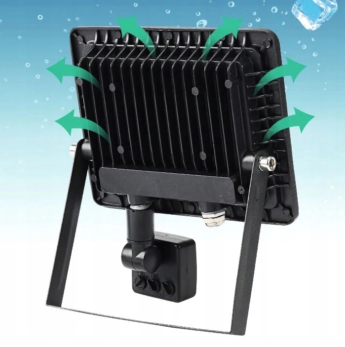 MOCNA LAMPA LED Z CZUJNIKIEM RUCHU I ZMIERZCHU 50W ZEWNĘTRZNA NAD