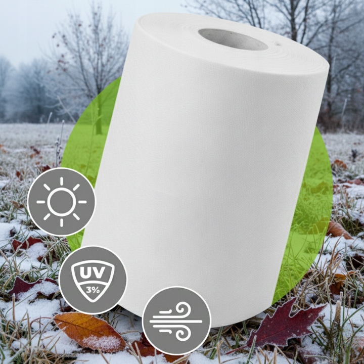 AGROWŁÓKNINA BIAŁA GF 1,6x30m 50g Jesienno/ZIMOWA OKRYCIOWA OTULINA