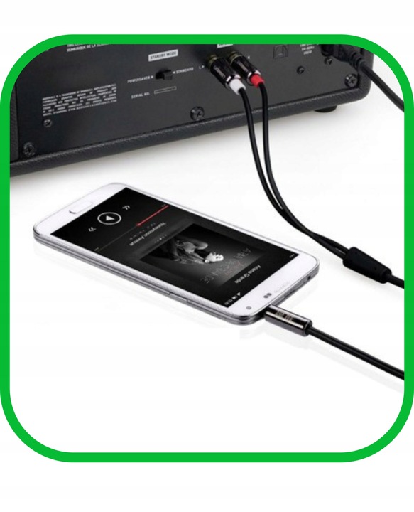 Kabel Przewód Audio JACK 3,5 mm 2x RCA Chinch STEREO 5M HQ Pozłacany