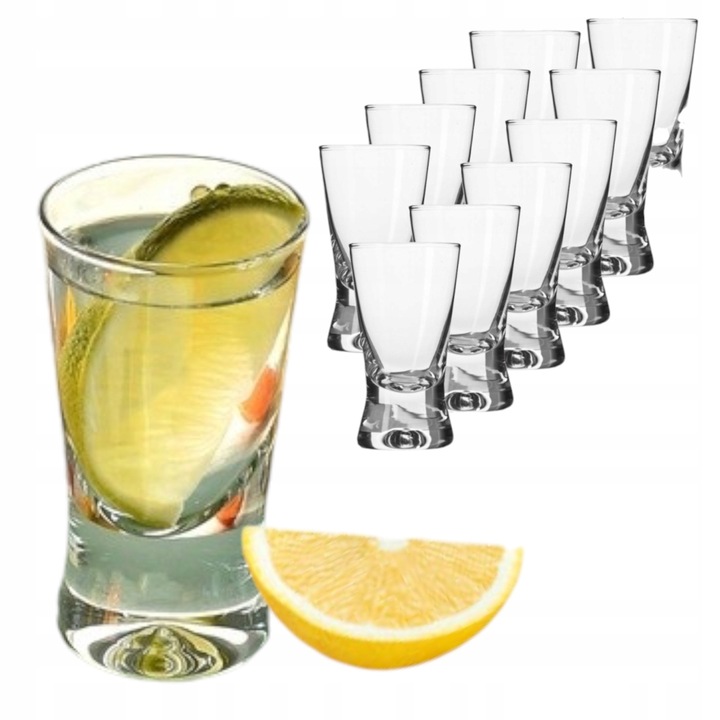 12x KIELISZKI DO WÓDKI BIMBRU 25 ML SZKLANE KLASYCZNE KOMPLET WYTRZYMAŁE