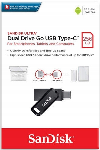 PENDRIVE DO TELEFONU SANDISK DUAL TYPE-C 3.1 64GB