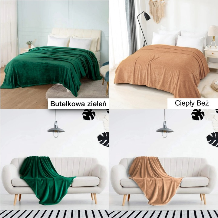GRUBY CIEPŁY MIĘKKI KOC NA ŁÓŻKO 160x200 NARZUTA PLED SOFT RÓŻNE KOLORY