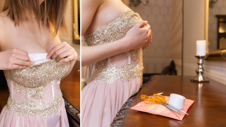 Taśma do ubrań ciała dwustronna silna gruba 3cm