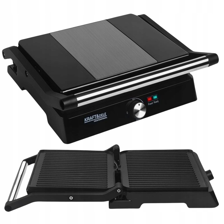 GRILL OPIEKACZ TOSTER ELEKTRYCZNY DO KANAPEK PANINI ROZKŁADANY DUŻY