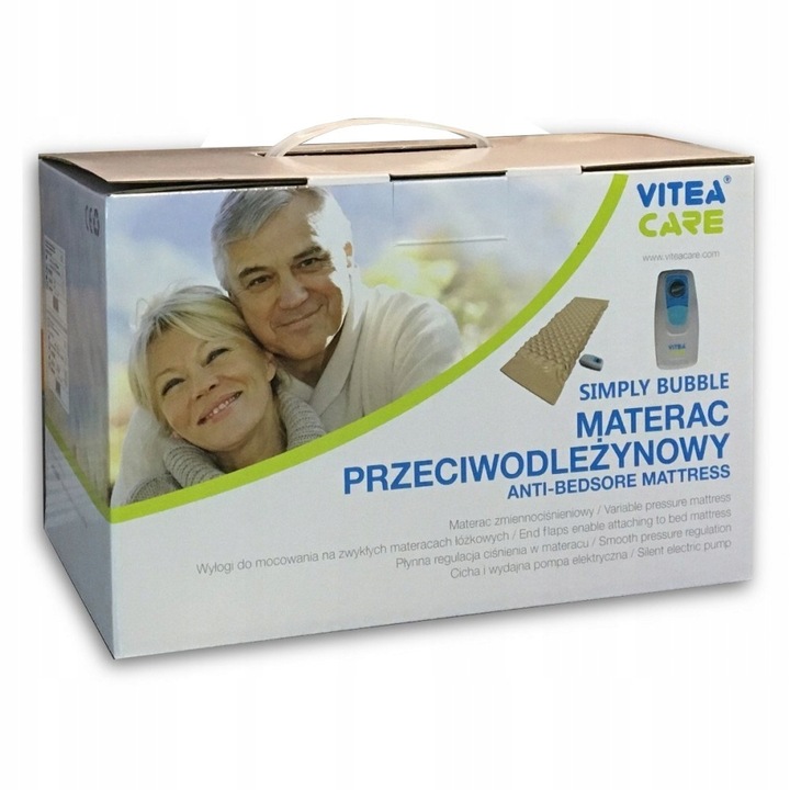 Materac przeciwodleżynowy bąbelkowy zmiennociśnieniowy na odleżyny z pompą