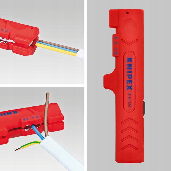 Ściągacz Izolacji Nóż do Kabli YDY YKY YDYp Uniwersalny KNIPEX 16 64 125 SB
