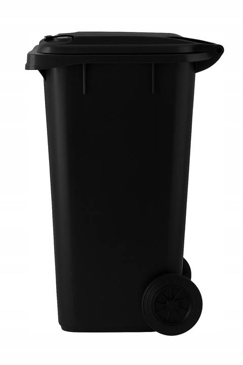 Pojemnik na Śmieci 120l Kosz Odpady Kubeł do Segregacji Mocny Czarny
