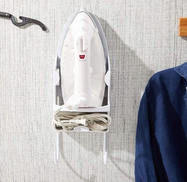 UCHWYT WIESZAK NA ŻELAZKO DESKĘ DO PRASOWANIA PÓŁKA DO SZAFY I NA