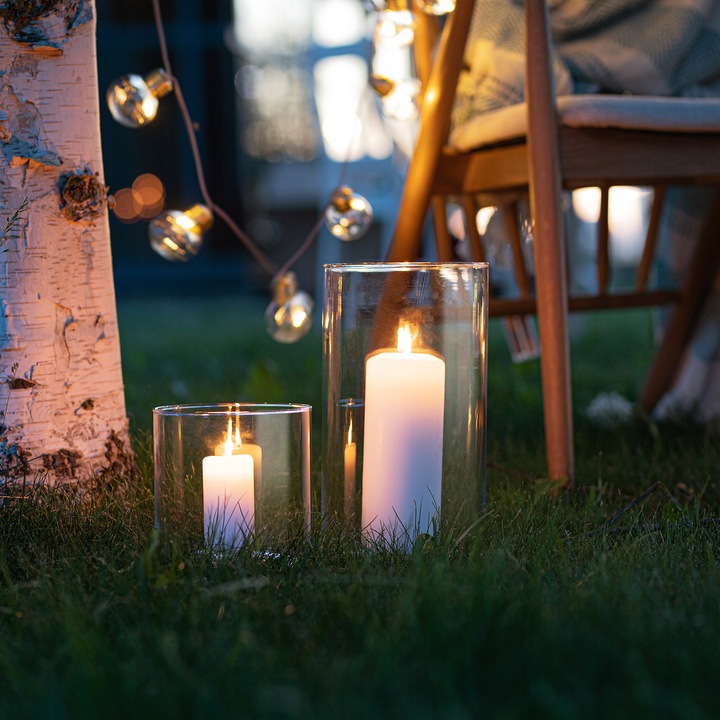 Wazon ŚWIECZNIK Lampion Cylinder 19 cm POJEMNIK Na Kompozycje