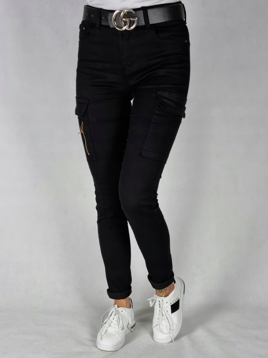 SPODNIE BOJÓWKI CZARNE ROZMIAR 40/L