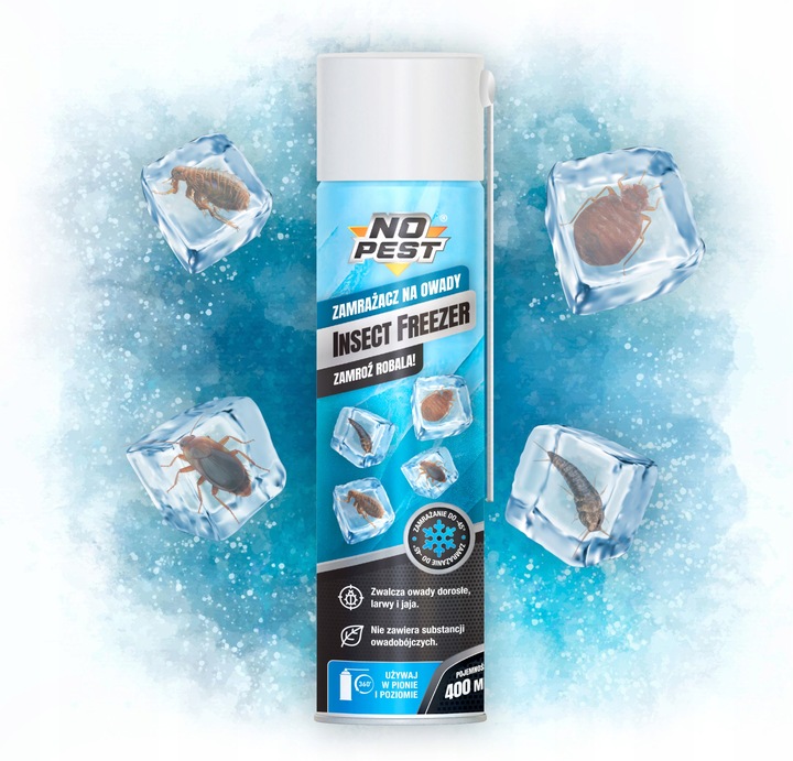 ŚRODEK PREPARAT NA PLUSKWY JAJA PLUSKIEW WSZY RYBIKI ZAMRAŻACZ NO PEST