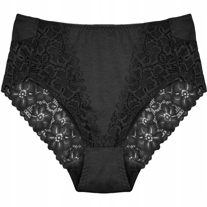 Majtki Damskie Bawełniane Koronkowe Wysoki Stan Wygodne Kobiece 4-PAK XXL