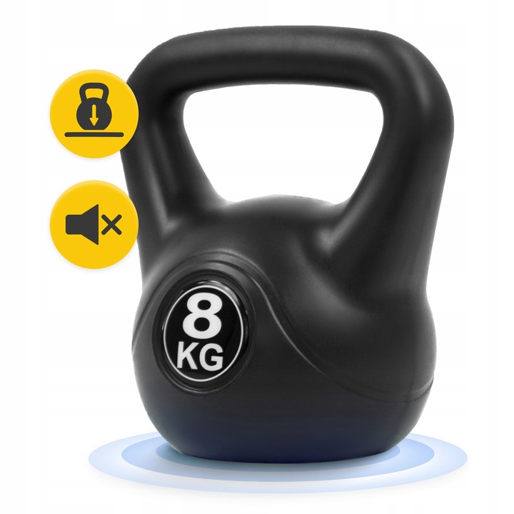 KETTLEBELL KETTLE 8 KG KULA ODWAŻNIK HANTLA CIĘŻAR DO ĆWICZEŃ FITNESS BELL