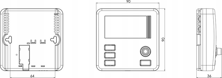 PRZEWODOWY STEROWNIK REGULATOR TEMPERATURY TERMOSTAT POKOJOWY AURATON DRACO