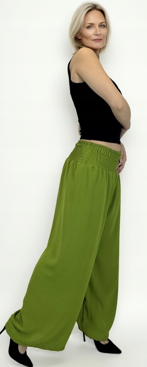SZEROKIE luźne SPODNIE damskie KULOTY proste KOLORY