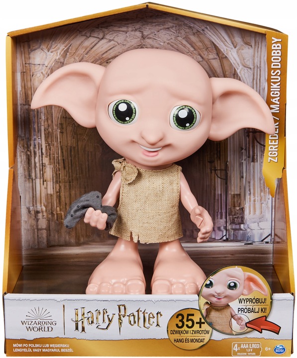 ZGREDEK HARRY POTTER INTERAKTYWNA FIGURKA MÓWIĄCY DOMOWY SKRZAT 22 CM DŹW