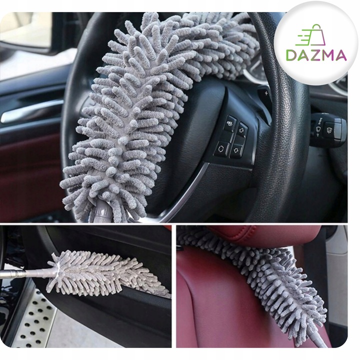 Szczotka do Kurzu Pajęczyn Zmiotka Teleskopowa Miotełka 280 cm Końcówki 4w1