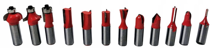 FREZARKA GÓRNOWRZECIONOWA DO DREWNA + 12 FREZÓW ZESTAW