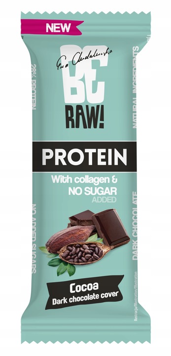 Baton proteinowy energetyczny BeRAW! mix smaków 15x40g
