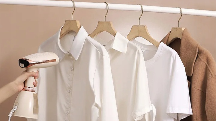 PAROWNICA RĘCZNA DO UBRAŃ ŻELAZKO PAROWE STEAMER REGULACJA PARY ZESTAW