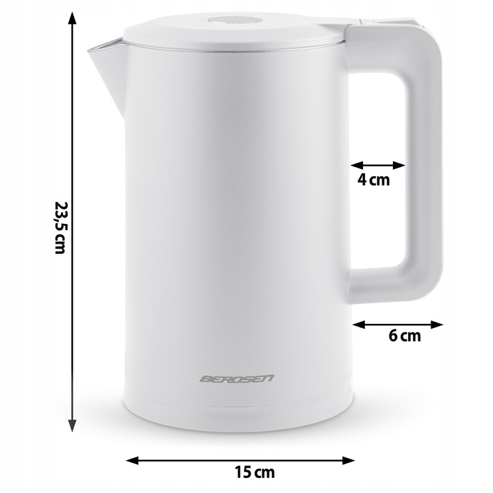 CZAJNIK ELEKTRYCZNY BEZPRZEWODOWY MODNY 1,7L BERDSEN