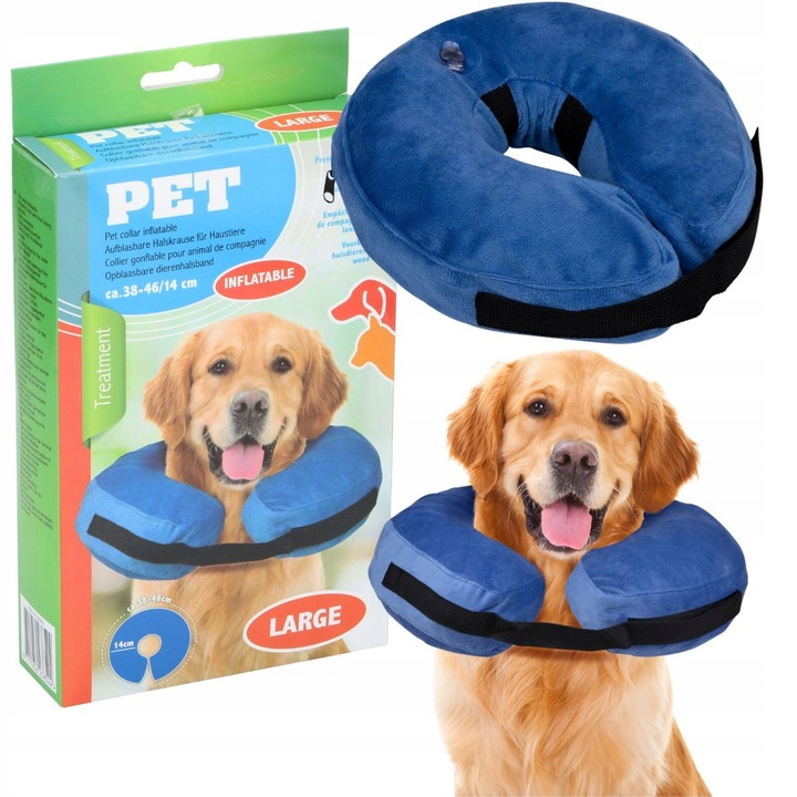 Kołnierz pooperacyjny ochronny dla psa DMUCHANY L