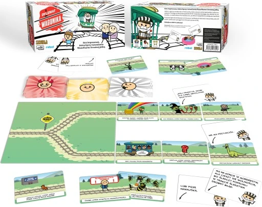 DYLEMAT WAGONIKA Imprezowa gra dla dorosłych REBEL