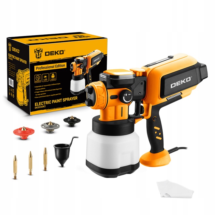 PISTOLET MALARSKI AGREGAT DO MALOWANIA ŚCIAN 3DYSZE 120 DIN ZESTAW XXL