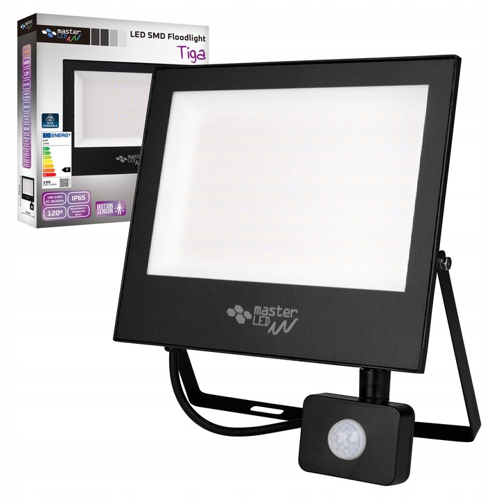 HALOGEN LED z czujnikiem ruchu naświetlacz lampa 100W 4500K ZEWNĘTRZNY