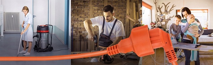 PRZEDŁUŻACZ OGRODOWY BUDOWLANY DO KOSIARKI PODKASZARKI GRUBY 10m