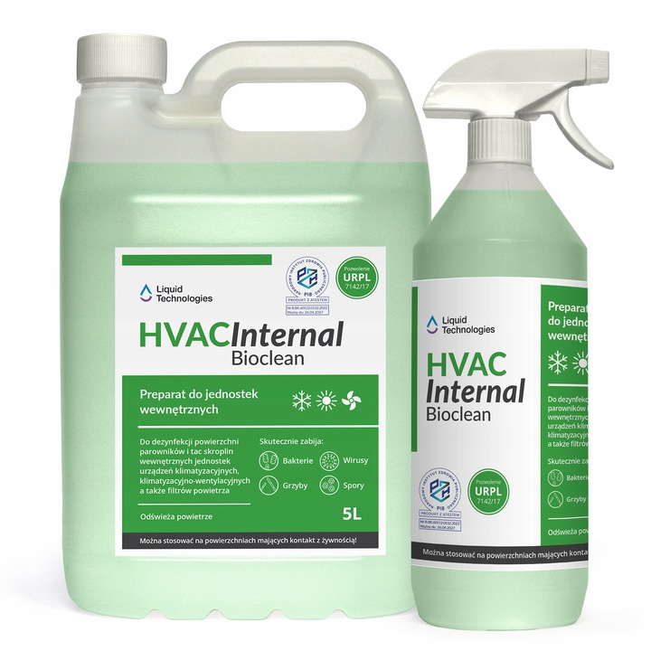 GOTOWY PŁYN BIOCLEAN 500 ml CZYSZCZENIE KLIMATYZACJI DEZYNFEKCJA ZAPACH BIO