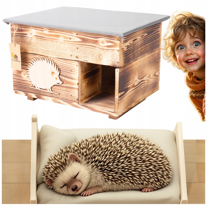 Domek dla Jeża Jeży DREWNIANY budka dom legowisko producent XXL